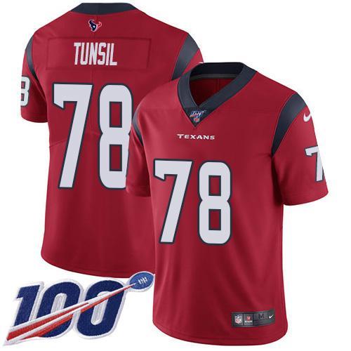 Nike Houston Texans #78 Laremy Tunsil Red Alternate Stitched NFL 100th Season Vapor Untouchable Limited Jersey