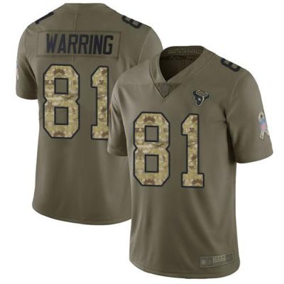 Nike Houston Texans #81 Kahale Warring Olive/Camo Stitched NFL Limited 2017 Salute To Service Jersey