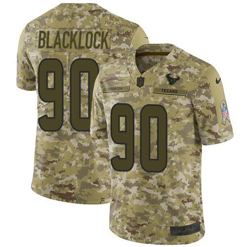 Nike Houston Texans #90 Ross Blacklock Camo Stitched NFL Limited 2018 Salute To Service Jersey
