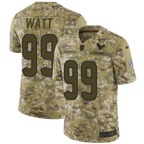 Nike Houston Texans #99 J.J. Watt Camo Stitched NFL Limited 2018 Salute To Service Jersey