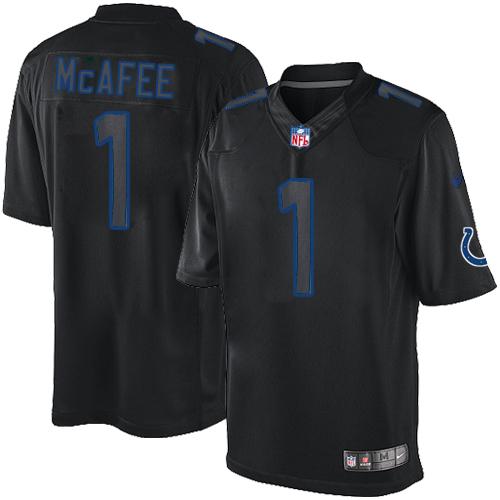 Nike Indianapolis Colts #1 Pat McAfee Black Stitched NFL Impact Limited Jersey