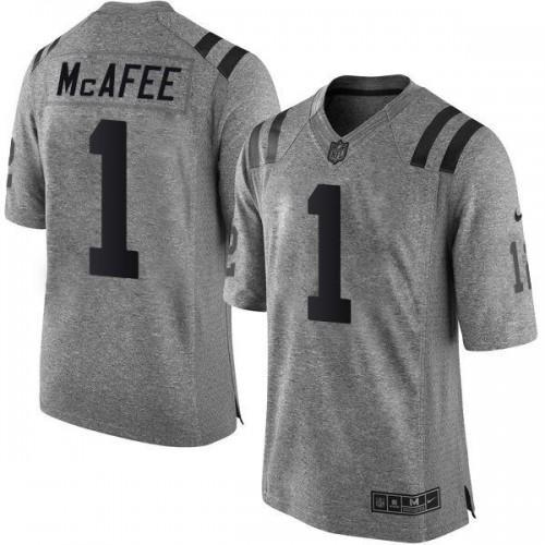 Nike Indianapolis Colts #1 Pat McAfee Gray Stitched NFL Limited Gridiron Gray Jersey