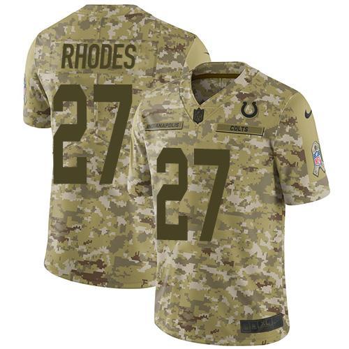 Nike Indianapolis Colts #27 Xavier Rhodes Camo Stitched NFL Limited 2018 Salute To Service Jersey