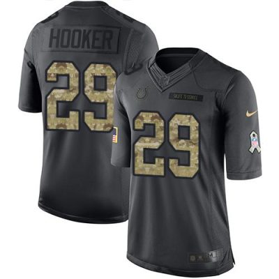 Nike Indianapolis Colts #29 Malik Hooker Black Stitched NFL Limited 2016 Salute to Service Jersey