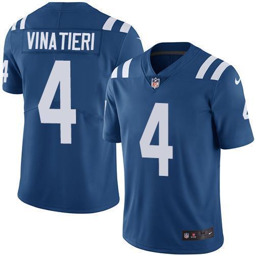 Nike Indianapolis Colts #4 Adam Vinatieri Royal Blue Team Color Stitched NFL Vapor Untouchable Limited Jersey