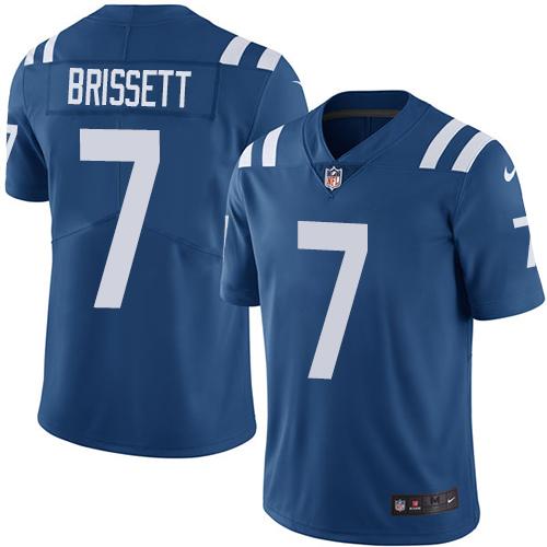 Nike Indianapolis Colts #7 Jacoby Brissett Royal Blue Team Color Stitched NFL Vapor Untouchable Limited Jersey