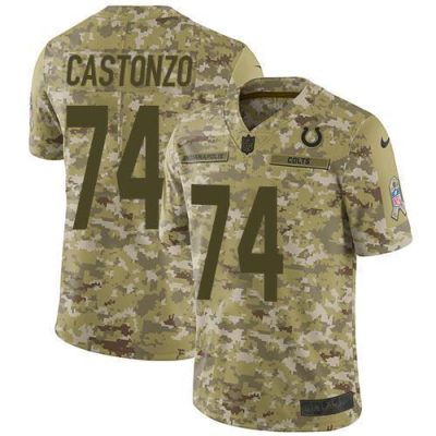 Nike Indianapolis Colts #74 Anthony Castonzo Camo Stitched NFL Limited 2018 Salute To Service Jersey