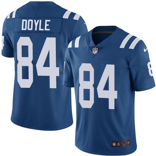 Nike Indianapolis Colts #84 Jack Doyle Royal Blue Team Color Stitched NFL Vapor Untouchable Limited Jersey