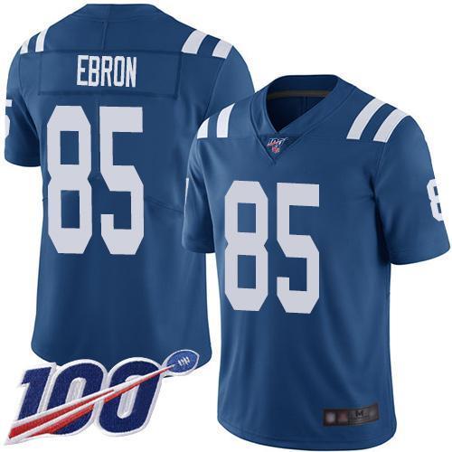 Nike Indianapolis Colts #85 Eric Ebron Royal Blue Team Color Stitched NFL 100th Season Vapor Limited Jersey