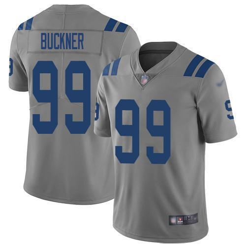 Nike Indianapolis Colts #99 DeForest Buckner Gray Stitched NFL Limited Inverted Legend Jersey
