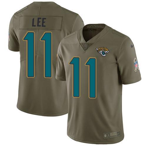 Nike Jacksonville Jaguars #11 Marqise Lee Olive Stitched NFL Limited 2017 Salute to Service Jersey