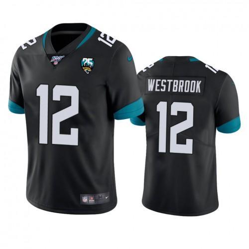 Nike Jacksonville Jaguars #12 Dede Westbrook Black 25th Anniversary Vapor Limited Stitched NFL 100th Season Jersey