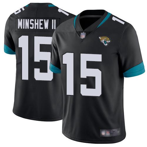 Nike Jacksonville Jaguars #15 Gardner Minshew II Black Team Color Stitched NFL Vapor Untouchable Limited Jersey