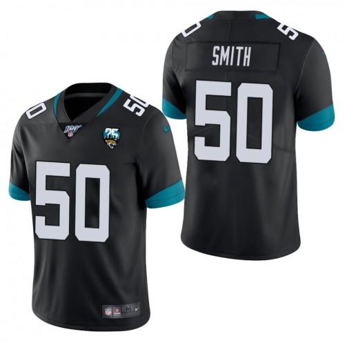 Nike Jacksonville Jaguars #50 Telvin Smith Black 25th Anniversary Vapor Limited Stitched NFL 100th Season Jersey