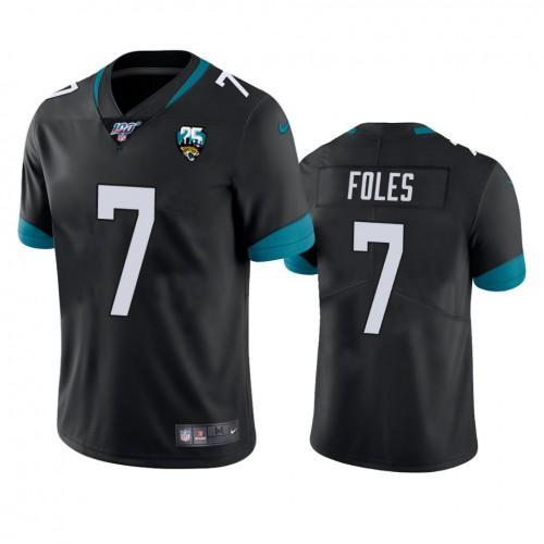 Nike Jacksonville Jaguars #7 Nick Foles Black 25th Anniversary Vapor Limited Stitched NFL 100th Season Jersey