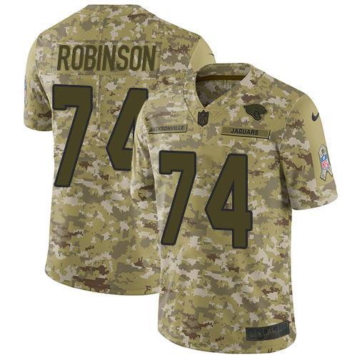 Nike Jacksonville Jaguars #74 Cam Robinson Camo Stitched NFL Limited 2018 Salute To Service Jersey