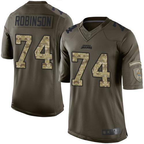 Nike Jacksonville Jaguars #74 Cam Robinson Green Stitched NFL Limited 2015 Salute to Service Jersey