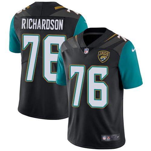 Nike Jacksonville Jaguars #76 Will Richardson Black Team Color Stitched NFL Vapor Untouchable Limited Jersey