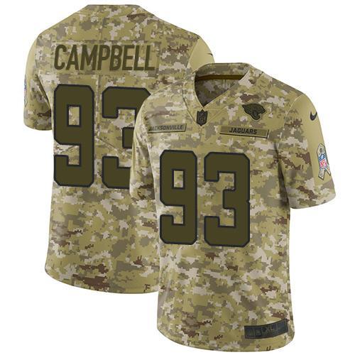 Nike Jacksonville Jaguars #93 Calais Campbell Camo Stitched NFL Limited 2018 Salute To Service Jersey