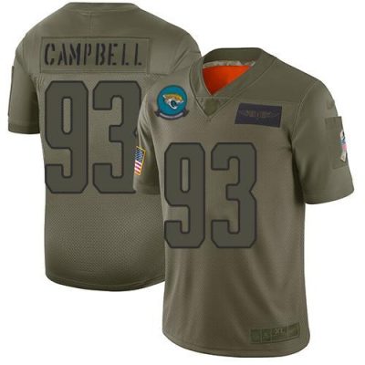 Nike Jacksonville Jaguars #93 Calais Campbell Camo Stitched NFL Limited 2019 Salute To Service Jersey