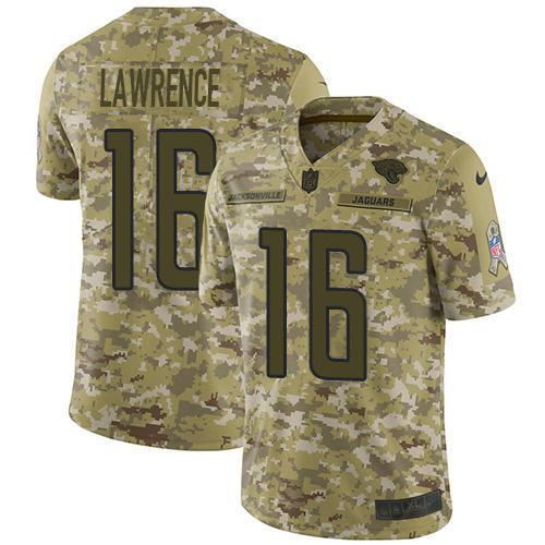 Nike Jaguars #16 Trevor Lawrence Camo Stitched NFL Limited 2018 Salute To Service Jersey