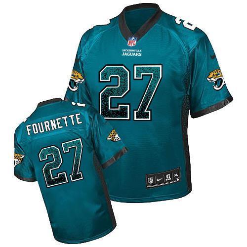 Nike Jaguars #27 Leonard Fournette Teal Green Alternate Stitched NFL Elite Drift Fashion Jersey