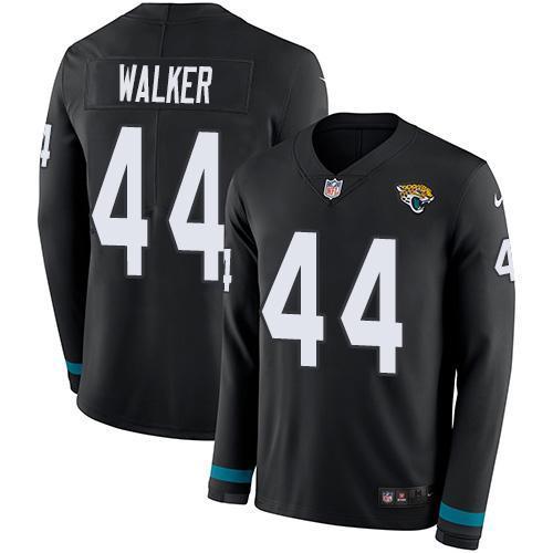 Nike Jaguars #44 Travon Walker Black Team Color Stitched NFL Limited Therma Long Sleeve Jersey