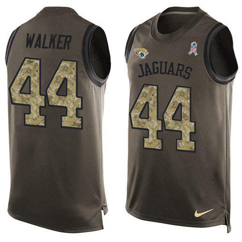 Nike Jaguars #44 Travon Walker Green Stitched NFL Limited Salute To Service Tank Top Jersey