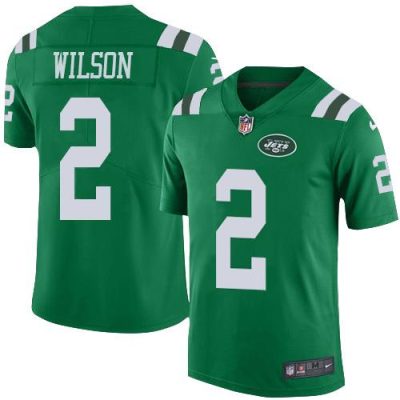 Nike Jets #2 Zach Wilson Green Stitched NFL Limited Rush Jersey