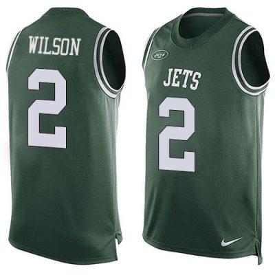 Nike Jets #2 Zach Wilson Green Team Color Stitched NFL Limited Tank Top Jersey