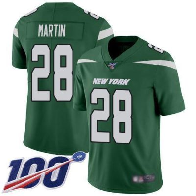 Nike Jets #28 Curtis Martin Green Team Color Stitched NFL 100th Season Vapor Limited Jersey