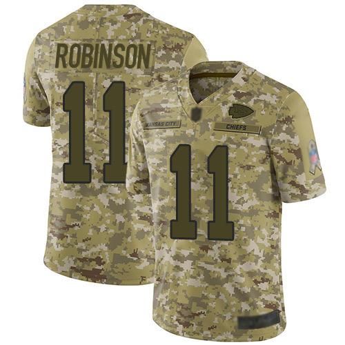 Nike Kansas City Chiefs #11 Demarcus Robinson Camo Stitched NFL Limited 2018 Salute To Service Jersey