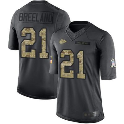 Nike Kansas City Chiefs #21 Bashaud Breeland Black Stitched NFL Limited 2016 Salute To Service Jersey