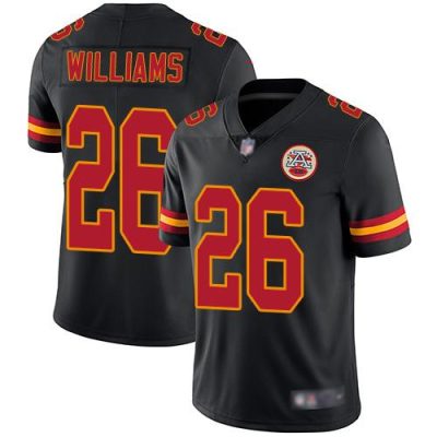 Nike Kansas City Chiefs #26 Damien Williams Black Stitched NFL Limited Rush Jersey
