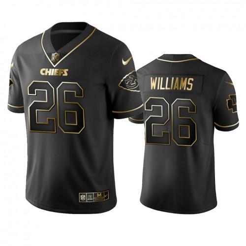 Nike Kansas City Chiefs #26 Damien Williams Black Golden Limited Edition Stitched NFL Jersey