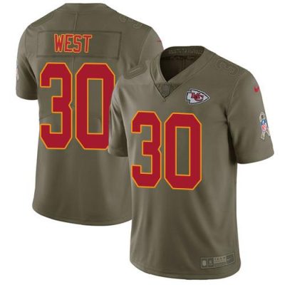 Nike Kansas City Chiefs #30 Charcandrick West Olive Stitched NFL Limited 2017 Salute To Service Jersey