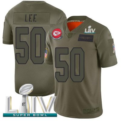 Nike Kansas City Chiefs #50 Darron Lee Camo Super Bowl LIV 2020 Stitched NFL Limited 2019 Salute To Service Jersey