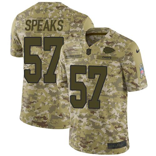 Nike Kansas City Chiefs #57 Breeland Speaks Camo Stitched NFL Limited 2018 Salute To Service Jersey