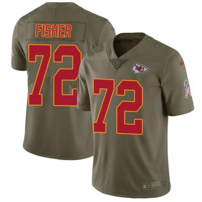 Nike Kansas City Chiefs #72 Eric Fisher Olive Stitched NFL Limited 2017 Salute to Service Jersey