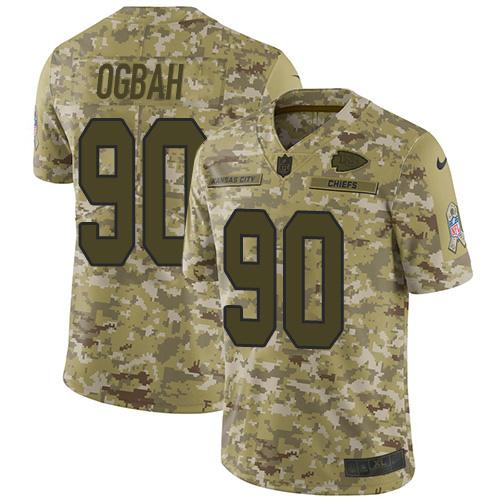 Nike Kansas City Chiefs #90 Emmanuel Ogbah Camo Stitched NFL Limited 2018 Salute To Service Jersey