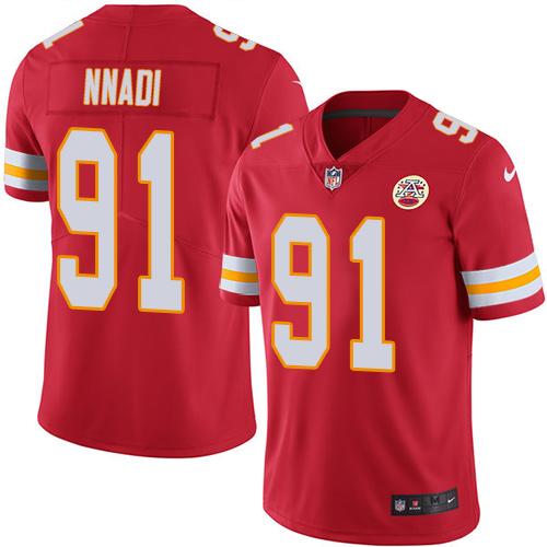 Nike Kansas City Chiefs #91 Derrick Nnadi Red Team Color Stitched NFL Vapor Untouchable Limited Jersey