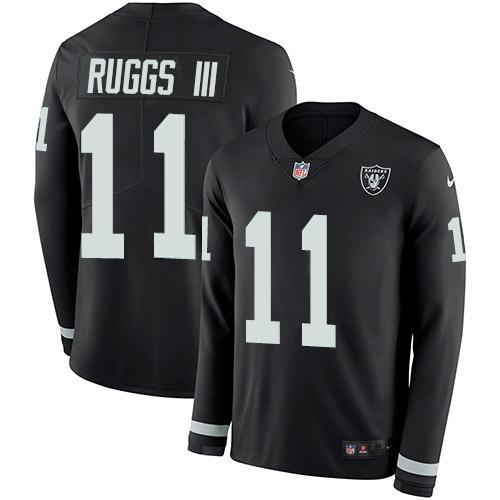 Nike Las Vegas Raiders #11 Henry Ruggs III Black Team Color Stitched NFL Limited Therma Long Sleeve Jersey