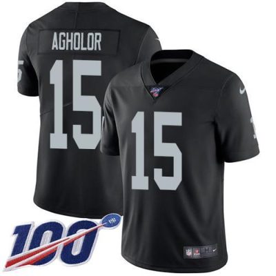 Nike Las Vegas Raiders #15 Nelson Agholor Black Team Color Stitched NFL 100th Season Vapor Untouchable Limited Jersey