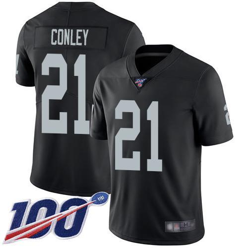 Nike Las Vegas Raiders #21 Gareon Conley Black Team Color Stitched NFL 100th Season Vapor Limited Jersey
