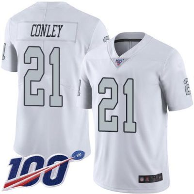 Nike Las Vegas Raiders #21 Gareon Conley White Stitched NFL Limited Rush 100th Season Jersey