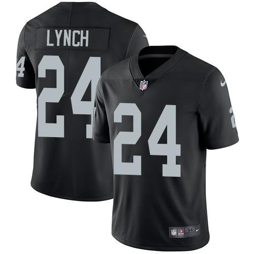 Nike Las Vegas Raiders #24 Marshawn Lynch Black Team Color Stitched NFL Vapor Untouchable Limited Jersey