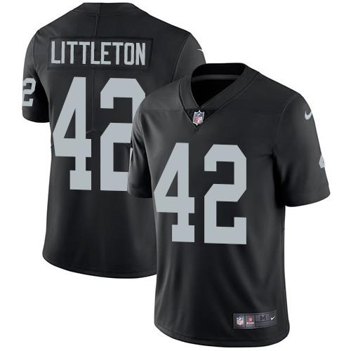 Nike Las Vegas Raiders #42 Cory Littleton Black Team Color Stitched NFL Vapor Untouchable Limited Jersey