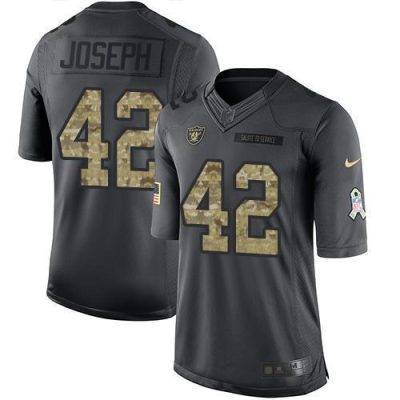 Nike Las Vegas Raiders #42 Karl Joseph Black Stitched NFL Limited 2016 Salute To Service Jersey