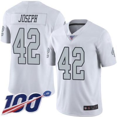Nike Las Vegas Raiders #42 Karl Joseph White Stitched NFL Limited Rush 100th Season Jersey