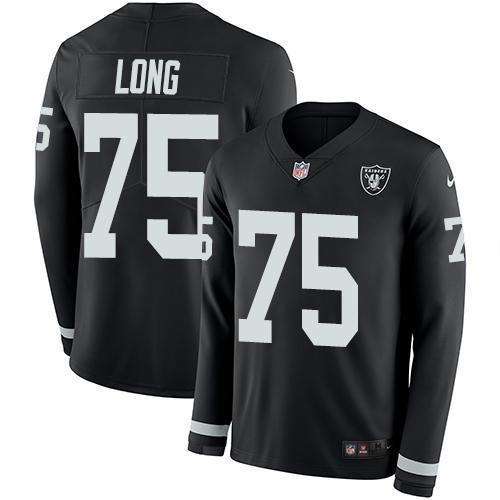 Nike Las Vegas Raiders #75 Howie Long Black Team Color Stitched NFL Limited Therma Long Sleeve Jersey